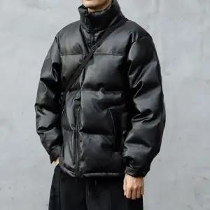 스트릿 레더 남성 베이직 미들 패딩 아우터