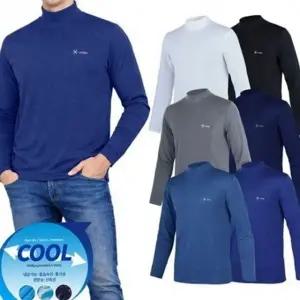 티셔츠 쿨링 반목 남성 레이어드 사방스판 운동 여름