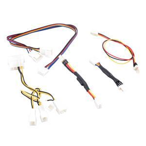 PC 냉각 팬 속도 컨트롤러 및 분배기 키트: 축류 CPU 섀시 팬용 3/4핀 PWM/전압 케이블