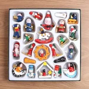 ( )캐릭터 성탄 세트크리스마스 원목 장식소품 트리장식 파티용품 소품 트리_23933746