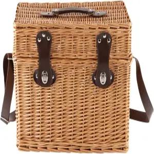 피크닉 위커 바구니 어깨 스트랩 포함 사각형 라탄 수납함 감성 캠핑 나들이 가방 여행용 소품 바스켓 야외