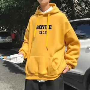 3컬러 남성 베이직 레터링 기모 후드티셔츠 IS-TS03