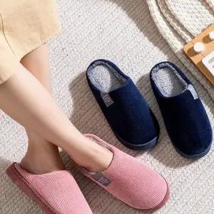 겨울 남녀공용 골덴 실내화 방한슬리퍼 털슬리퍼 슬리퍼 쿠션 방한 겨울_23935955