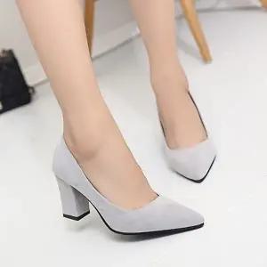 스웨이드 스틸레토 여성 하이힐 펌프스힐 P206