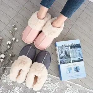 겨울 토끼털 방한 슬리퍼 샌들 층간소음 방한화 겨울 슬리퍼 샌들 토끼털_23936280