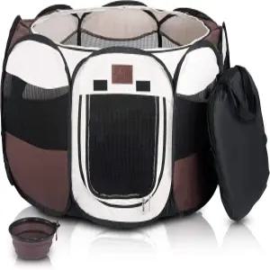 반려동물용 휴대용 접이식 플레이펜 메쉬 커버 포함 울타리 강아지 고양이 실내외 겸용 운동 케이지 전용