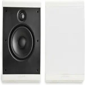 Polk Audio OWM3 벽 및 책장 스피커 최고 성능의 다용도 라우드스피커 도색 가능한 그릴 (한 쌍 화이트)