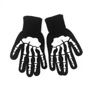 WL 남성용 해골 디자인 니트 보온장갑 겨울용장갑