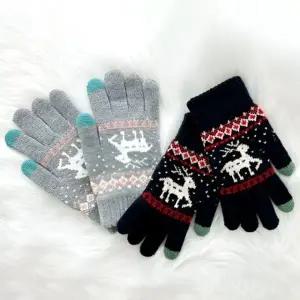 WL (별별창고)G 여성 사슴 터치 장갑 스마트폰 손가락