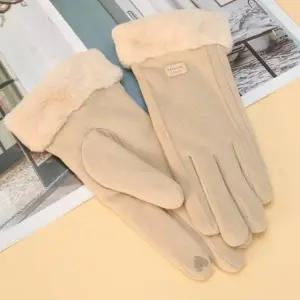 WL 여성 겨울 방한 스마트폰 스웨이드 기모 장갑