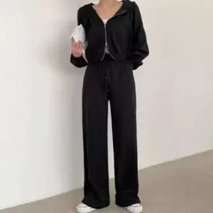여성 모던 일자팬츠 셋업 후드집업 데일리