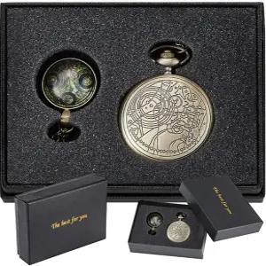 향수 영화 테마 디자인 목걸이 체인이 있는 합금 쿼츠 포켓 워치