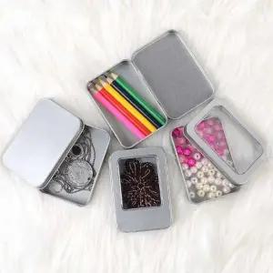 미니정리함 사각 틴케이스 다목적 소형 소품정리함
