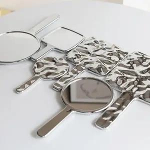 휴대용 손거울 대형 사각형 원형 실버 메이크 미니거울 피부관리샵거울 미러 뷰티