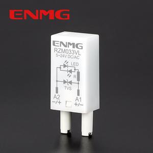 ENMG RZM033VL 릴레이 서지 과전압 보호 모듈 소켓 베이스용 표시 등 액세서리가 있는 5 24V AC/