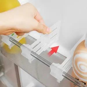 (선택 4p)4p 길이조절 냉장고 칸막이 클립 다용도 칸 정리 미니 클립 일체형