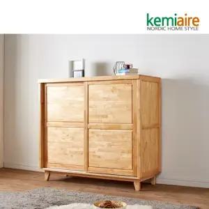 미소 고무나무원목 슬라이딩 하프옷장 KTP-455