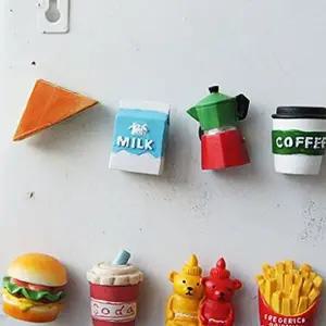 푸드스타일 자석 4P세트 커피자석 햄버거자석_WE10955