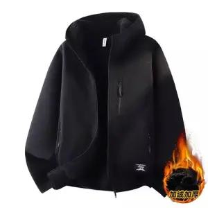 남자 가을 다운 점퍼 플리스 후드 봄가을 기모 도톰 보온 재킷 블레이저 상의 DUCHI3