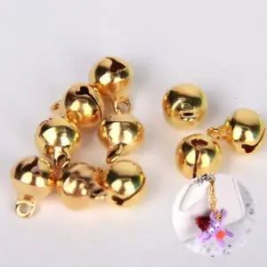 ( )비즈 키링부자재 미니 금방울 8mm 10P 악세사리부자재 열쇠고리만들기 공예재료