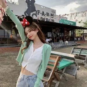 레이어드가디건 긴팔가디건 여자가디건 에쁜가디건 레이어드 긴팔 숏 간절기 가디건 투피스 미니 여성