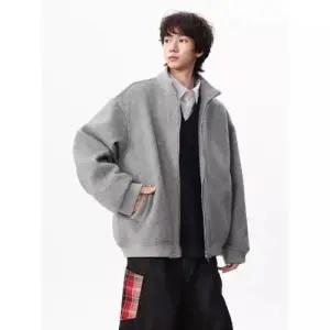 남자 캐주얼 봄가을 카디건 포인트 차이나 솔리드 상의 맨투맨 MODU3