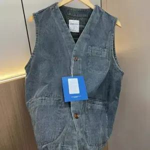 여친 청 연두 빈티지 캐주얼 봄가을 조끼 워싱 커플 레이어드룩 MODU1