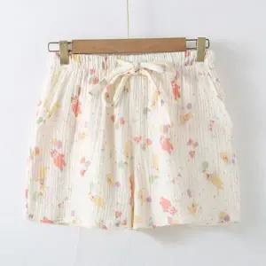 여름 반바지 로맨틱 이중 거즈면 순면 잠옷 패브릭 여성