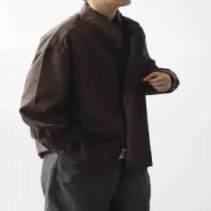 남친 빈티지 레이첼 라운드 솔리드 질감 캐주얼룩 긴팔 셔츠 봄가을 MODU3