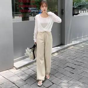 [옷자락]여자 꼬임 딥 브이넥 니트 나시 세트