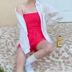 [옷자락]여자 끈나시 밴딩 반바지 테리 세트