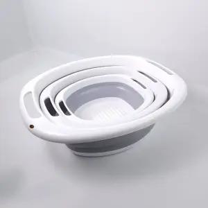 폴딩 접이식 세숫대아 세수새아 대야 다용도 고무대야 3종세트 [mFGHU5S]