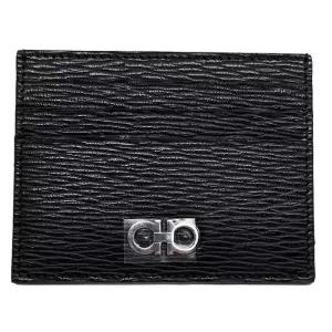 페라가모 간치니 크레딧 카드 홀더 블랙 페라가모 레드 66A302 698914