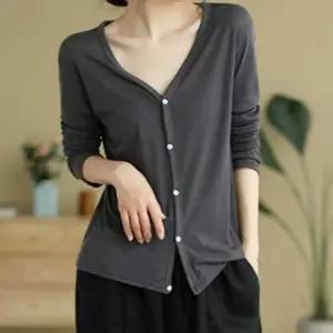 여자여름패션 여름 예쁜 사무실 보온 가디건 냉방 얇 얇은가디건 아우터 여름 여자 패션 브이넥가디건 여성