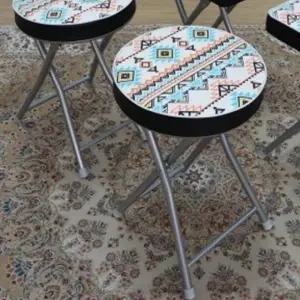 ( )EA 원형 접이식 쿠션 스툴 CY 481 안전잠금