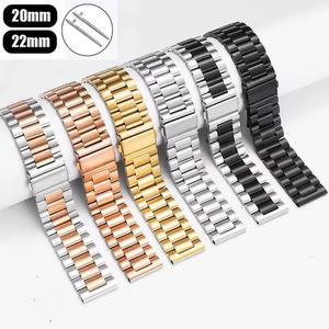 갤럭시 시계 7/FE/6/5 pro/4/클래식 20mm 22mm 금속 팔찌 GTS-GTR-4-3-2e-미니 스트랩용 스테인레스 스틸 밴드