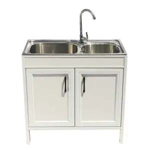 꽃집싱크대 2구 더블 개수대 탕비실 싱크대 정원 농막