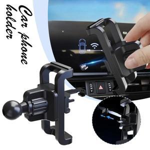 범용 자동차 에어 벤트 클립 핸드폰 홀더 스탠드 17mm 볼 헤드베이스 공기 배출구 후크 클램프 액세서리 GP