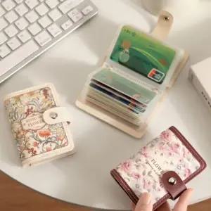 [하프클럽/]4색 1개 20구 여성 예쁜 꽃무늬 카드지갑 명함지갑 카