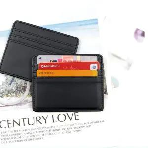 [하프클럽/]가죽 3단포켓 신용카드 보관 휴대 카드지갑 블랙 1P