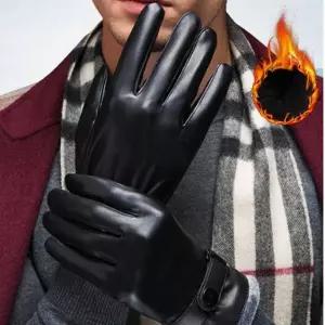 [하프클럽/]남성 겨울 남성 검정 가죽 장갑 선물 퍼장갑