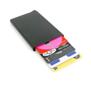 [하프클럽/]카드홀더 블랙 반자동 카드지갑 슬라이딩 슬라이드