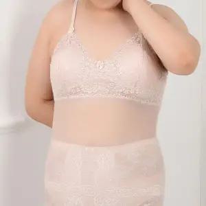 [하프클럽/]레이스 끈캡 내장 망사 빅사이즈 끈 브라런닝