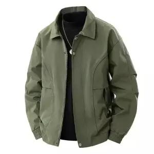 남성용 그린 가을 캐주얼 바람막이 점퍼 밀리터리 코트 봄가을 방수 재킷 상의 MODU3