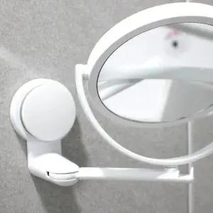 [콩심팥심]거울 욕실 확대경 무타공 흡착 새면대 회전 심플