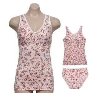 [하프클럽/]편안한 착용감 플로럴 여성 인견 브라런닝 팬티 세트