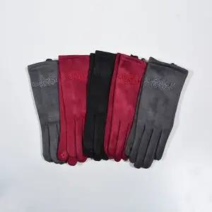 [하프클럽/]모 부드러운 착용감 손목에 자수처리 여성 로즈 장갑