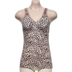 [하프클럽/]인견 호피무늬 노몰드 여성 브라런닝