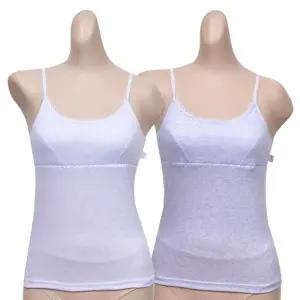 [하프클럽/]은은한 하트패턴 심플 데일리 주니어 끈 브라런닝