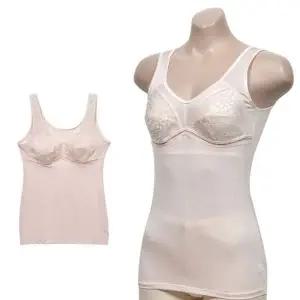 [하프클럽/]떼 우아한 플라워 자수 쾌적한 착용감 인견 브라런닝